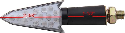 Miniatura 3 de Black Arrow Long Stem Turn Signals LED Lights Blinkers Indicators Compatible for 2017 Kawasaki Ninja H2R