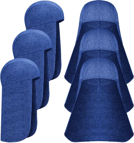 Miniatura 10 de Sintege 6 piezas de sombrero duro para protección solar con calavera, protector de cuello de secado rápido para mujeres y hombres Blanco