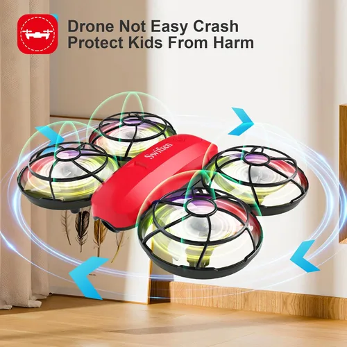 Miniatura 3 de Swifsen dron con cámara para niños y principiantes, juguete de regalo de cumpleaños para niños y niñas, cuadricóptero interior para niños, pequeño