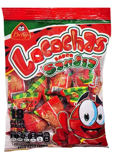 Miniatura 5 de BENY LOCOCHAS PEG BOLSA DURO DE CARAMELO CON CENTRO DE CHILI EN POLVO DE 5.1 oz, 18 unidades (MANGO)