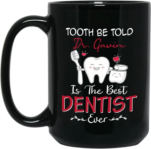 Miniatura 14 de Taza de café con texto en inglés "A Truly Great Dentist Is Hard To Find Difficult", taza de café negra de 11 onzas y 15 onzas, regalo personalizado