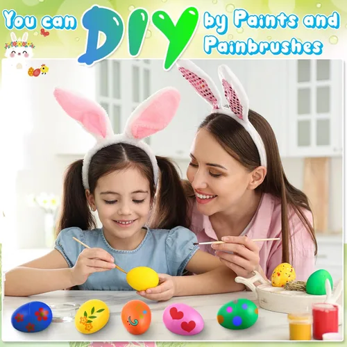 Miniatura 5 de 100 piezas de huevos a granel, instrumentos musicales de percusión, huevos de maracas para niños, juguetes de plástico para aprender pintura, música