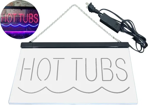 Miniatura 8 de ADVPRO Hot Tubs Supply Dual Color LED Neon Sign Blue & Red 12" x 8.5" st6s32-i3375-br