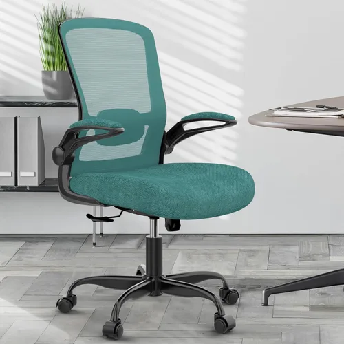 Miniatura 9 de Mimoglad Silla de Oficina, Silla de Escritorio Ergonómica con Soporte Lumbar Ajustable, Silla de Computadora de Malla de Respaldo Alto con Verde