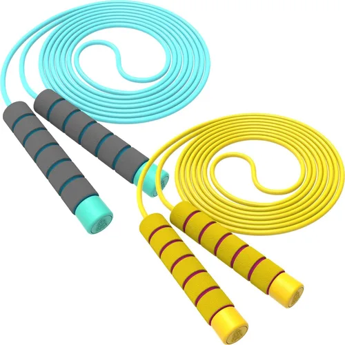 Miniatura 9 de Cuerda de saltar para niños, cuerda de saltar para niños, cuerda de saltar suave ajustable, cuerda de saltar para niños pequeños con asas de espuma