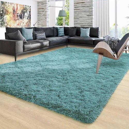 Miniatura 31 de Ompaa Alfombra esponjosa, alfombra mullida súper suave para dormitorio, sala de estar, alfombra grande de felpa de 6 x 9 pies, alfombra de pelo