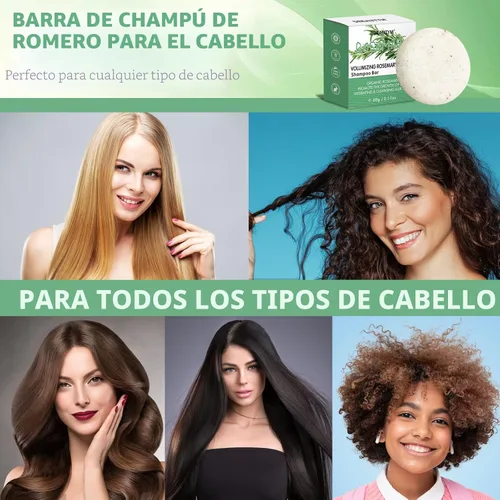 Miniatura 6 de Paquete de 2 barras de champú de romero para el cabello, limpieza profunda para champú jabón de pérdida de cabello del cuero cabelludo, control