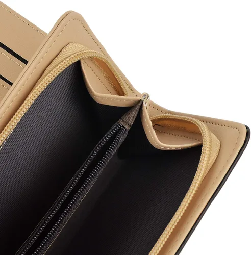 Miniatura 5 de PGXT Womens Long Leather Card Holder Purse Zipper Buckle Elegant Clutch Wallet
