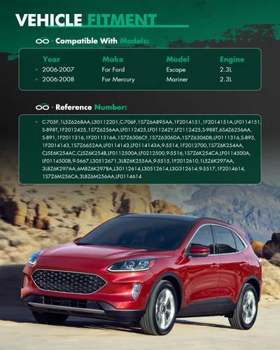 Miniatura 4 de SCITOO TS21939 Kit de cadena de distribución del motor reemplaza para Ford para Mercury Escape Mariner 2.3L 2005 2006