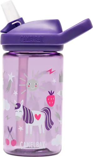Miniatura 26 de CamelBak Eddy+ Kids Water Bottle with Bite Valve Straw, Leak‑Resistant Easy‑Sip Design for Everyday Hydration, 14oz Kids Monstruos de Skate