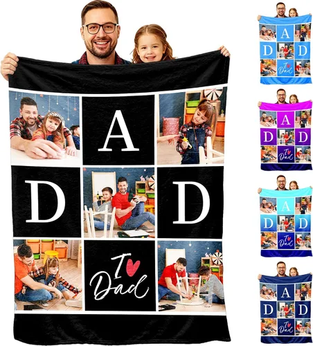 Miniatura 15 de Manta personalizada con foto y texto, mantas personalizadas con 20 fotos, manta personalizada usando mis propias imágenes, regalos conmemorativos 20