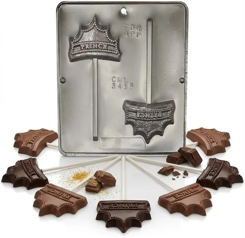 Miniatura 3 de Molde de caramelo de chocolate con piruleta Crown "Prince" 3418