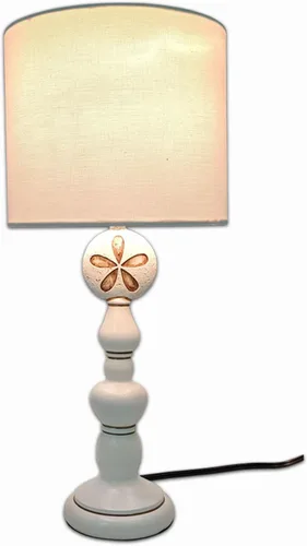 Lámpara de mesa rústica, pantalla de lino, base de resina, control táctil, base de bombilla E26, lámpara de escritorio compacta para dormitorio,