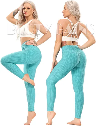 Miniatura 55 de SEASUM - Pantalones de yoga de cintura alta para mujer, con control de abdomen y realce de glúteos, leggings favorecedores para entrenar y correr