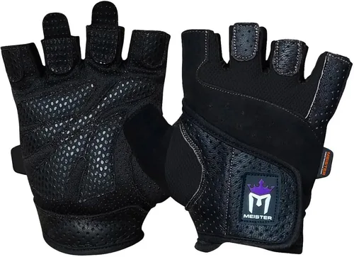 Miniatura 8 de Meister Guantes de levantamiento de pesas Fit Grip para mujer con piel Amara lavable
