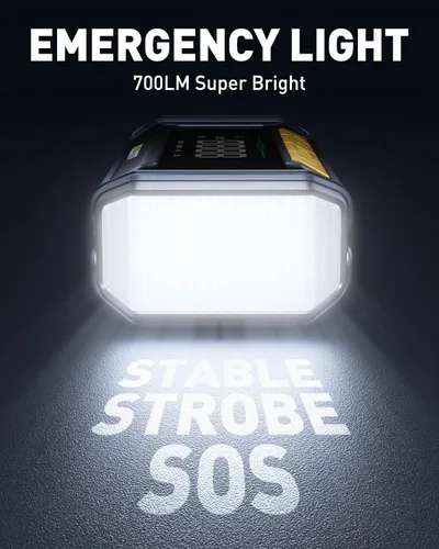 Miniatura 4 de AUXITO 8000A Arrancador de Batería de Coche con Función de Fuerza de Impulso Caja de Arranque 60W Carga Rápida 160W Salida DC Arrancador Portátil