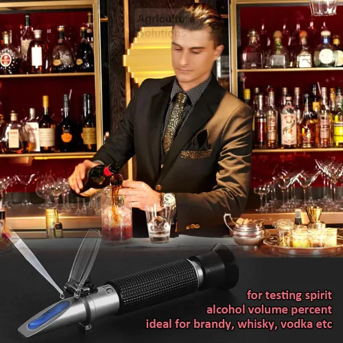 Miniatura 5 de Agriculture Solutions Refractómetro de Alcohol para Medición de Porcentaje de Volumen de Alcohol Espirituoso con Compensación Automática