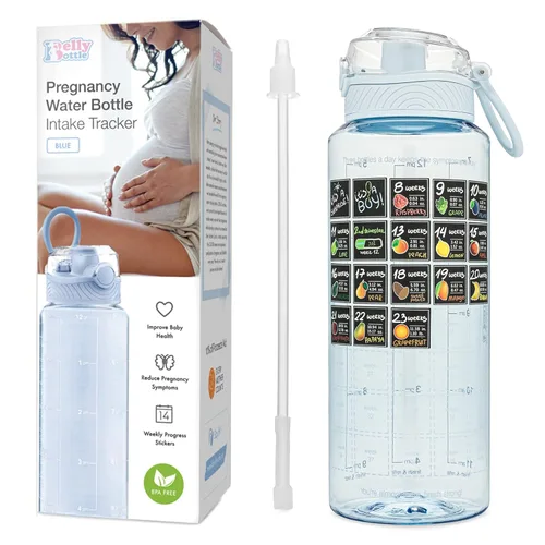 BellyBottle Rastreador de Botella de Agua para Embarazo – Imprescindibles para el Embarazo – Regalos de Embarazo para Futura Mamá – Esenciales para