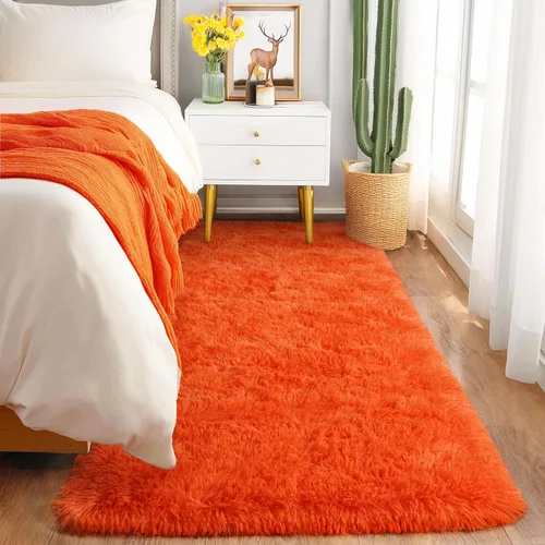 Miniatura 63 de Awaytail Alfombra Esponjosa Lavable 2x3 Pies, Pura Negra Alfombra para Silla de Escritorio Antideslizante, Alfombra Supersuave para Niños