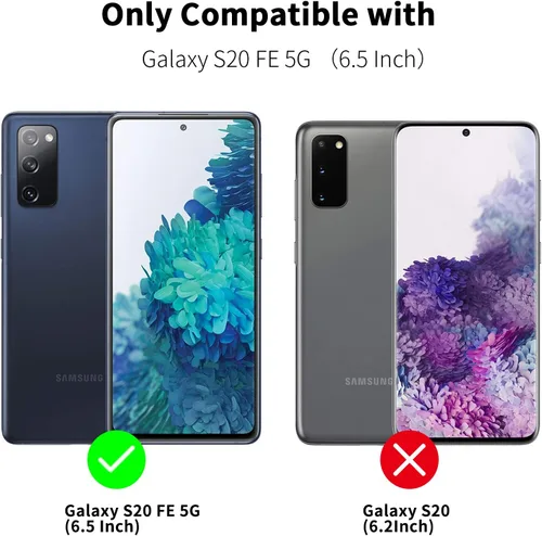Miniatura 2 de COOYA Funda para Samsung Galaxy S20 FE 5G - Funda tipo cartera con tarjetero, piel sintética de alta calidad, cierre magnético, funda protectora
