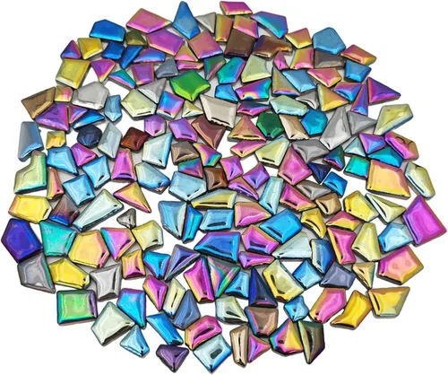 Miniatura 9 de Azulejos de mosaico de cerámica de 7.05 oz para manualidades, azulejos de mosaico de porcelana de 0.2 x 0.8 pulgadas para decoración del hogar