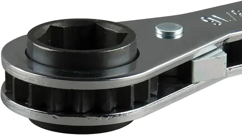 Miniatura 3 de Klein Tools 68309 Llave de refrigeración con trinquete totalmente reversible, fabricada en Estados Unidos, diseño compacto y acabado cromado