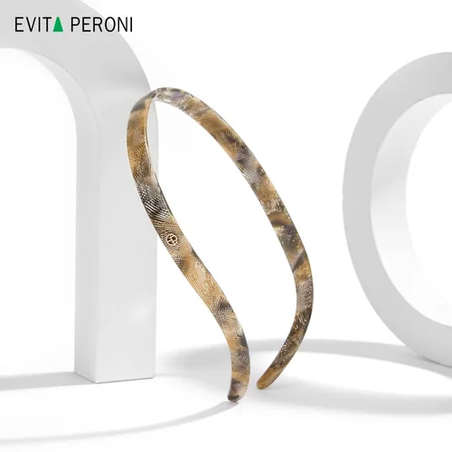 Miniatura 9 de EVITA PERONI Banda para el cabello, diadema de resina de acetato para el cabello de mujer, diseñada para gafas, sin presión, sin dolor de cabeza