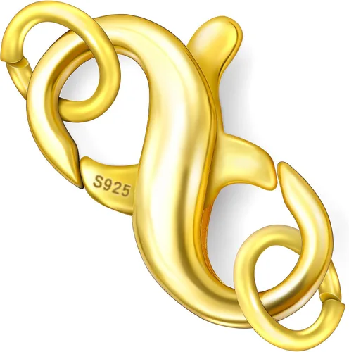 Miniatura 12 de Dailyacc S925 Abrazadera de Langosta de Doble Apertura en Plata de Ley y Oro, Extensiones de Collar y Pulsera, Cerraduras y Cierres para Joyería DIY
