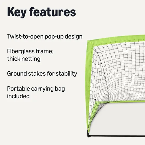 Miniatura 2 de Amazon Basics Red de portería de fútbol portátil desplegable para entrenamiento en el patio trasero