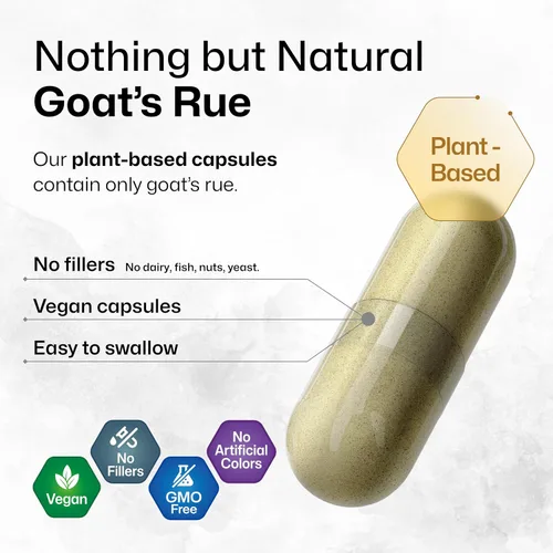 Miniatura 4 de BIO KRAUTER® Goats Rue for Breastfeeding - Suplemento de lactancia vegano puro - Goat's Rue 100 cápsulas 1200 mg por porción - Suplementos naturales