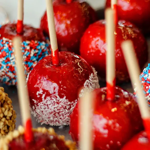 Miniatura 8 de BambooMN - Brochetas de bambú de manzana de caramelo semipunto de 5 mm - 4.5" (11.5cm) - 100 piezas