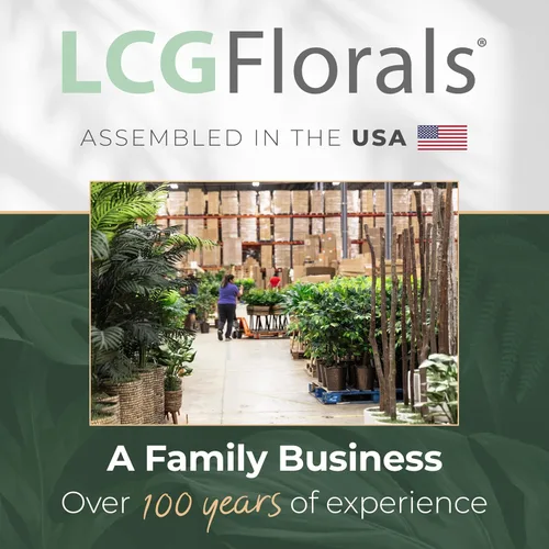 Miniatura 6 de LCG Florals Árbol de ficus de 4 pies en maceta de metal negro con tronco de madera real, plantas de imitación para interiores y exteriores