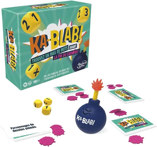 Hasbro Gaming F2562101 Ka-Blab Familias, Adolescentes y Niños, a partir de 10 años, Juego de Grupo para 2 a 6 Jugadores de Scattergories, Multicolor
