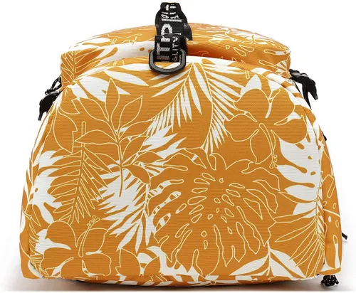 Miniatura 8 de Bolsa de lona de gimnasio Kalesi con compartimento para zapatos, mochila de 4 vías impermeable para viajes, deporte, senderismo, portátil, Amarillo