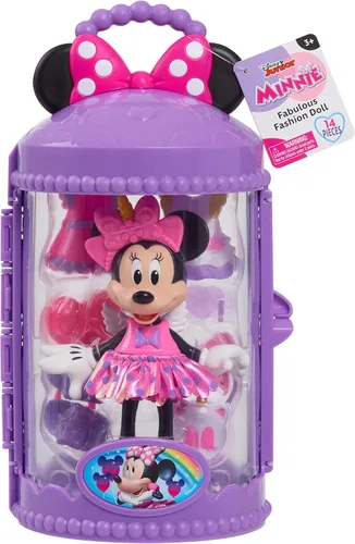 Miniatura 6 de Disney Junior Minnie Mouse Fabulous Fashion Doll Unicorn Fantasy, 14 piezas, juego de simulación, juguetes para niños de 3 años en adelante de Just