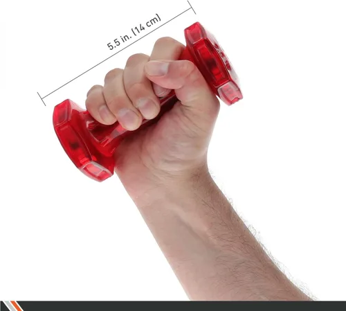 Miniatura 7 de Body Sport Par de mancuernas aeróbicas de uretano, pesas de mano de alta calidad con núcleo de acero sólido y revestimiento de gel ergonómico
