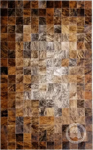 Miniatura 9 de Sunshine Cowhides Alfombra de piel de vaca 100 % auténtica, diseño de cheurón tricolor, diseño de cheurón, moderno tapete para sala de estar