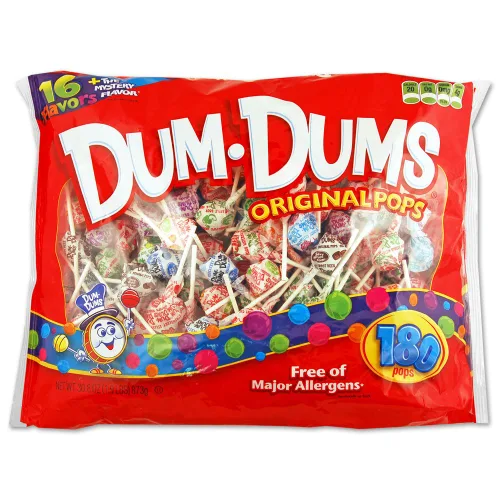 Miniatura 10 de Dum Dums Original Mix Bolsa de 400 unidades – Sabores clásicos de todos los tiempos, ventosas surtidas en bolsa de dulces a granel – Paletas