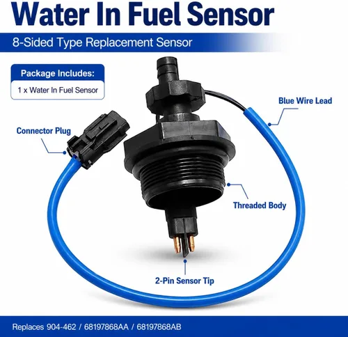 Miniatura 3 de Hoypeyfiy Sensor de Agua en Combustible, Sensor de Tipo de 8 Lados de Repuesto para Ram 2500 3500 4500 5500 6.7L