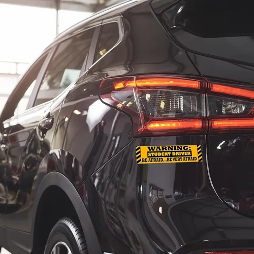 Miniatura 7 de Zone Tech - Imanes para defensa del auto con leyenda "Warning Student Driver", por 3 unidades, reflectante de calidad premium. Letrero de seguridad