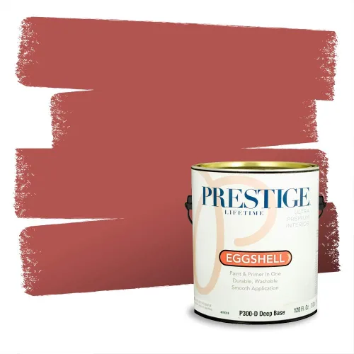 Miniatura 427 de Prestige Paints Pintura exterior e imprimación en uno, 1 galón, plano, coincidencia comparable de Valspar* Amber Rose*