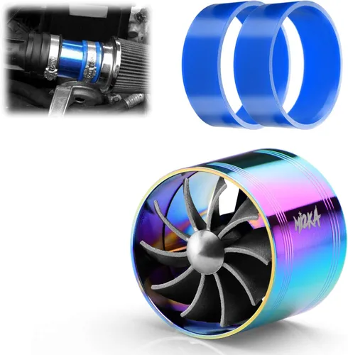 Miniatura 14 de Mi2KA Turbina de admisión de aire de combustible, ahorro de gas, sistema de aceleración turbonador de un solo ventilador Turbo 2.5 "-3.0