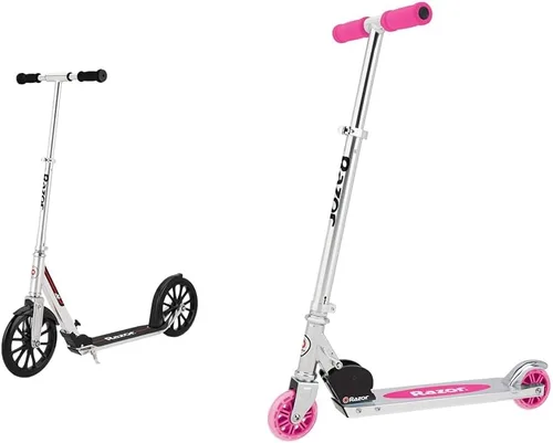 Miniatura 9 de Razor Patinete A6 Kick para niños de 8 años en adelante, manillar extra alto y cubierta más larga, ruedas de uretano de 10 pulgadas, tecnología