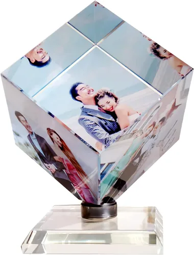 Miniatura 7 de Marco de fotos de cristal personalizado con forma de corazón, marco de placa de impresión de imagen, marco de soporte de placa de escritorio