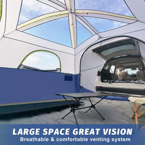 Miniatura 3 de UNP Tienda de campaña SUV para acampar, tienda de campaña SUV para 6 personas con portón trasero - fácil instalación con sobretecho, 10'x9'x78in(H)