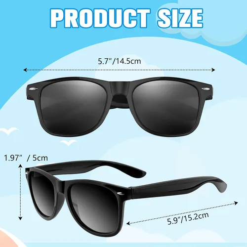 Miniatura 19 de ASTARON Paquete de 12 lentes de sol de fiesta de neón a granel para playa, boda, fiesta, piscina, suministros de fiesta
