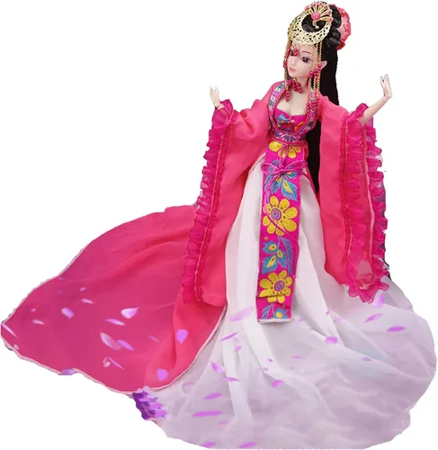 Muñeca china de decoración oriental, antigua 3D con ojos realistas para interiores, decoración de muñeca asiática, 2024 nuevo con zapatos de
