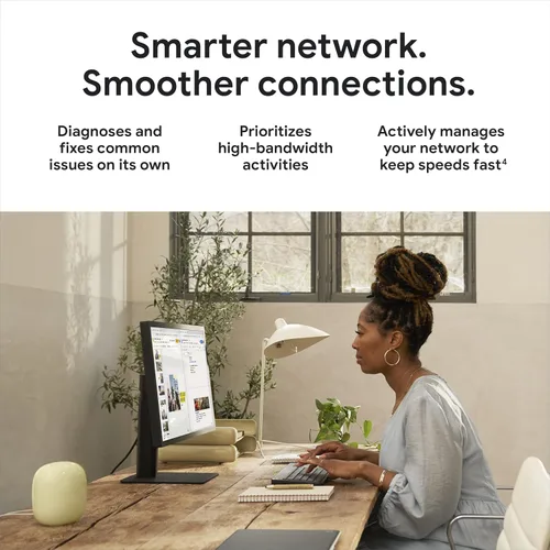 Miniatura 4 de Google Nest WiFi Pro - Wi-Fi 6E - Reliable Home Wi-Fi System with Fast Speed and Whole Home Coverage - WPS - Mesh Router - Non-Retail Packaging - Fog