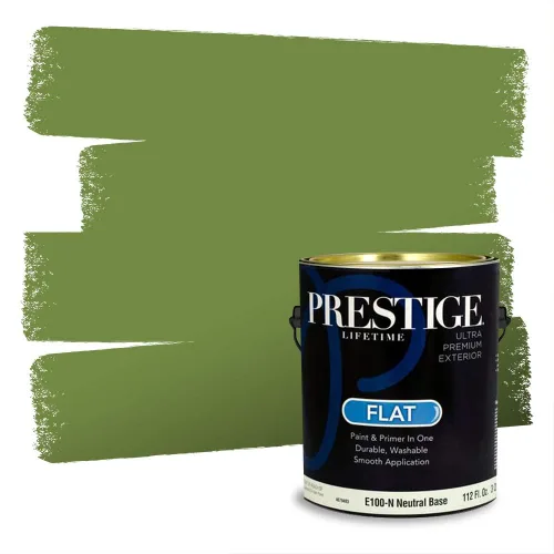 Miniatura 16 de Prestige Paints - Pintura exterior e imprimación en uno, 1 galón, plano, compatibilidad comparable con el color menta «Whipped Mint» de Behr