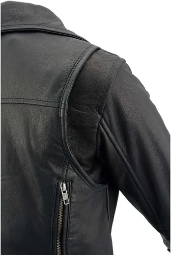 Miniatura 6 de Milwaukee Leather chamarra de piel con ventilación para motocicleta, para mujer